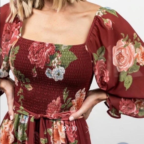 Baltic Born Tiered Midi Floral Vyn - Picture 2 of 8